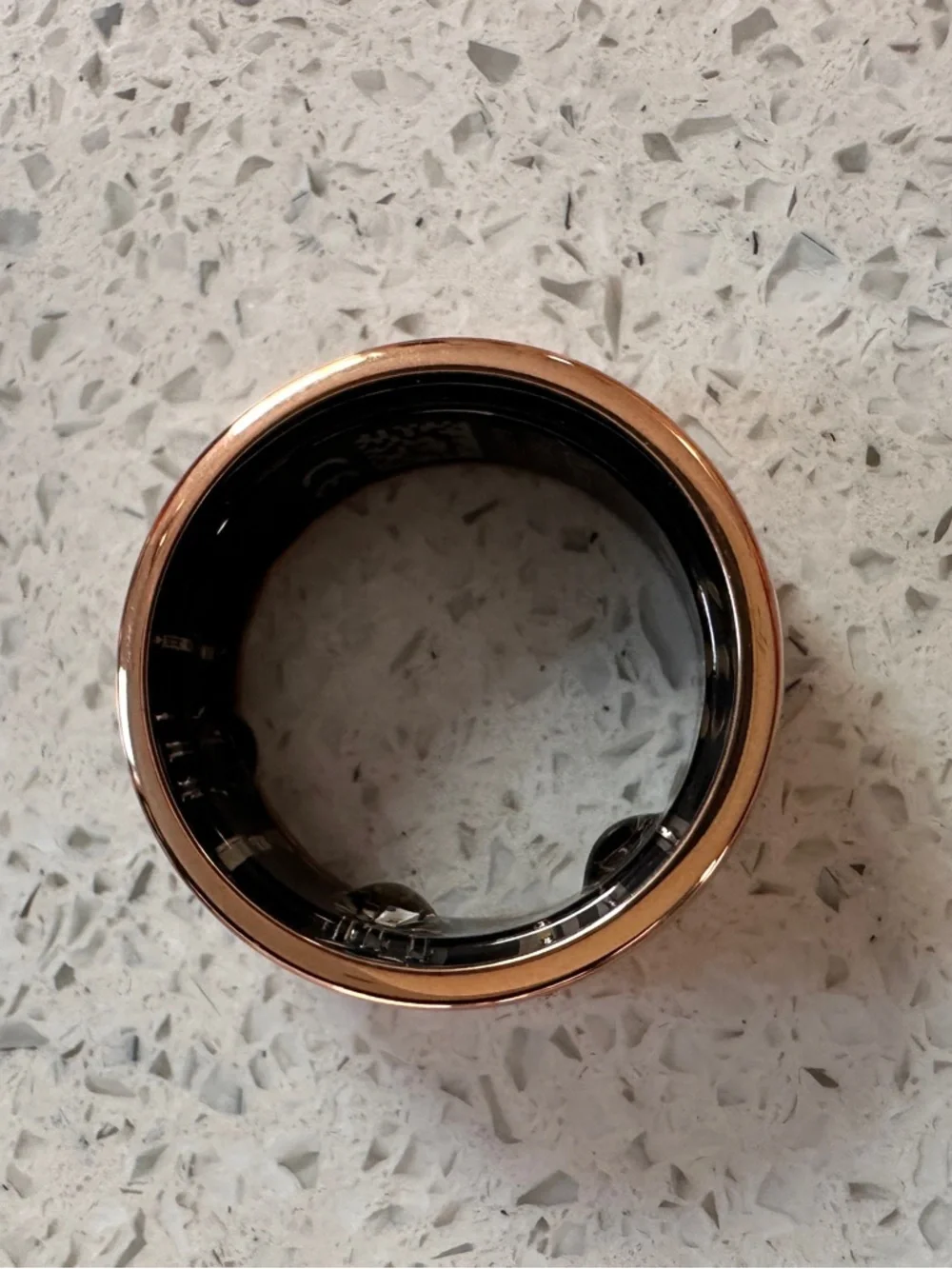 Oura Rose Gold and Black Two-Tone Women's Ring - Picture 4 of 7